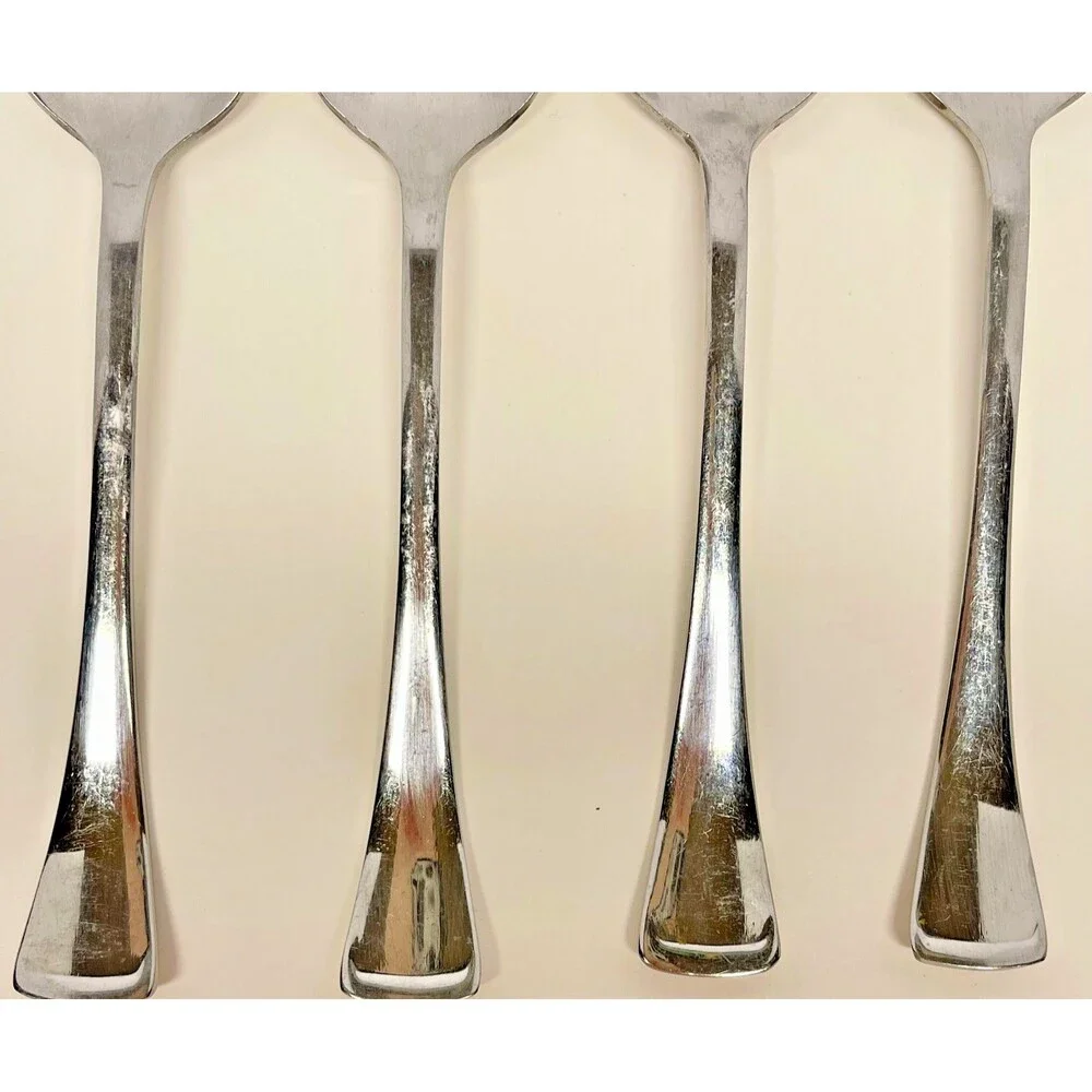 Oneida Silver Emma Mirror Stainless Steel Flatware set (4) 6 1/4